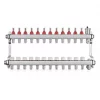 JG Underfloor 12 Port LowFit Underfloor Heating Manifold Brushed Steel -Underfloor Heating Shop 171TY P