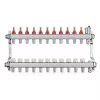 JG Underfloor 11 Port LowFit Underfloor Heating Manifold Brushed Steel -Underfloor Heating Shop 289TY P