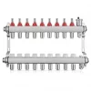 JG Underfloor 9 Port Underfloor Heating Manifold Brushed Steel
