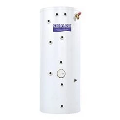 RM Cylinders Stelflow Indirect Unvented Twin Coil Short Hot Water Cylinder 300Ltr 3kW