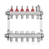 JG Underfloor 5 Port LowFit Underfloor Heating Manifold Brushed Steel -Underfloor Heating Shop 775TY P