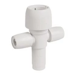 Hep2O Plastic Push-Fit Reducing 2 Port Closed Spigot Manifold 22 x 10mm