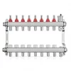 JG Underfloor 8 Port LowFit Underfloor Heating Manifold Brushed Steel -Underfloor Heating Shop 869TY P